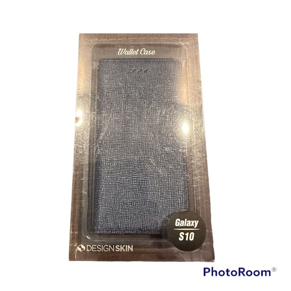 Design Skin Galaxy S10 Case Wallet Cover Leather with Card Holder - Navy - Picture 7 of 11